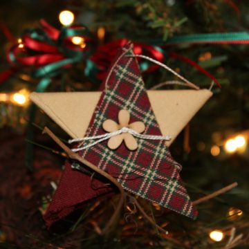 Folded Homespun Star Ornament