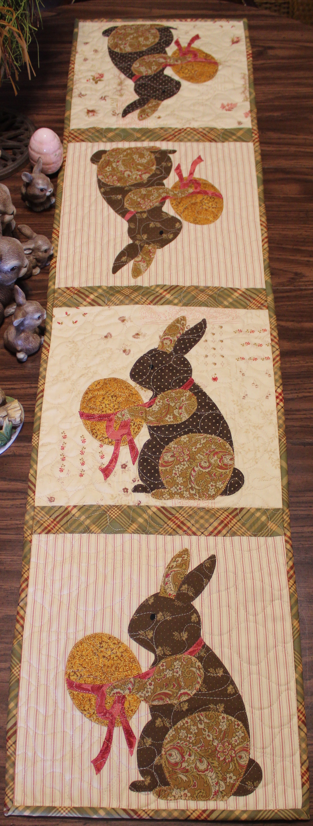 Easter Bunny Table Runner Stitch by Stitch Quilting