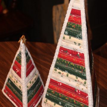 Table Top Fabric Christmas Trees